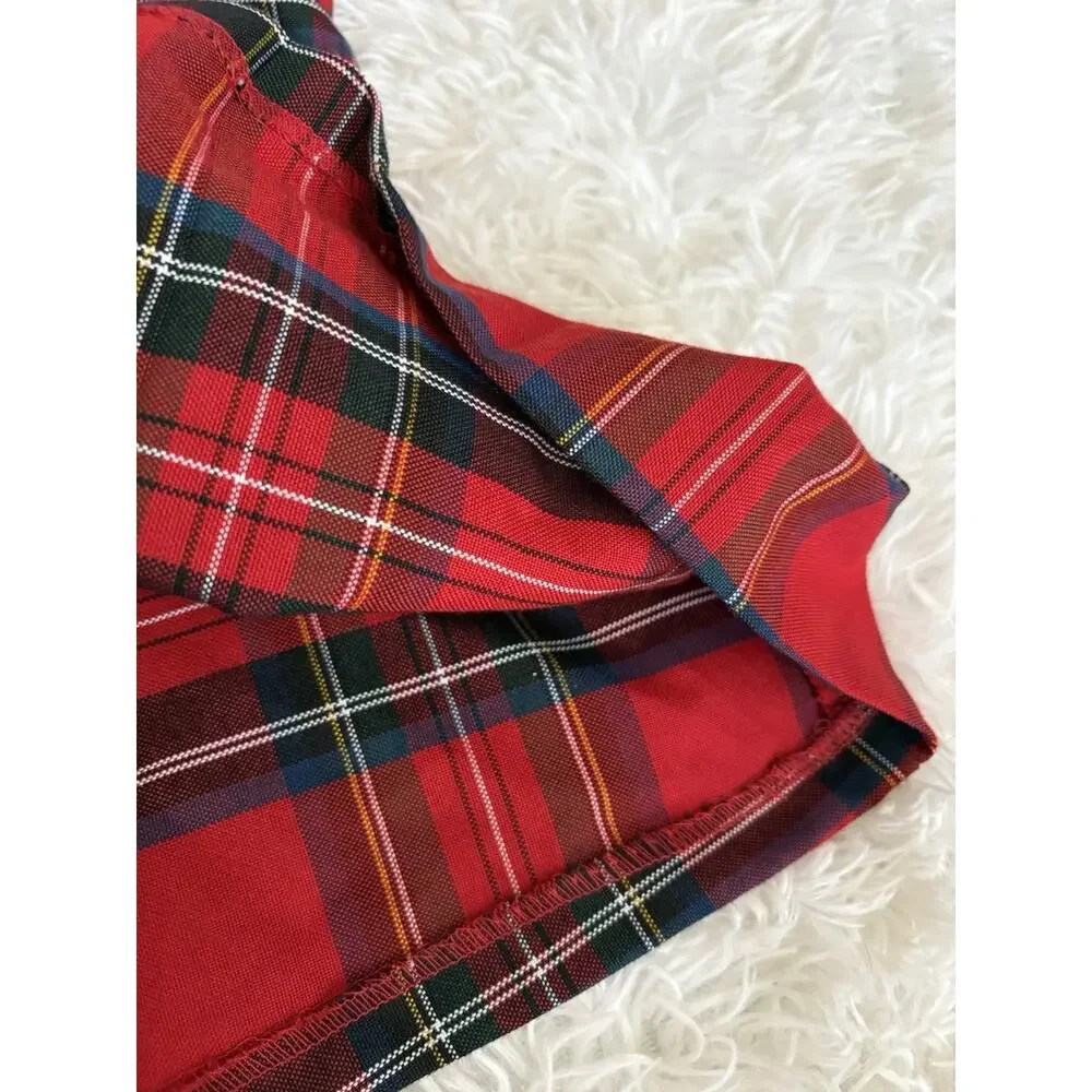 Rifle Girls 8.5 Red Checked Tartan Plaid Skirt ( Shorts). Exc. Quality